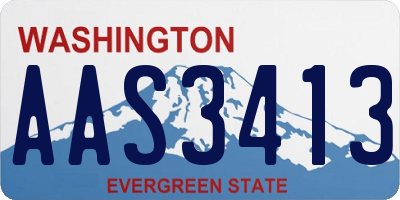 WA license plate AAS3413