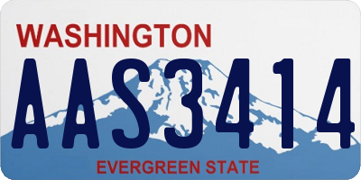 WA license plate AAS3414