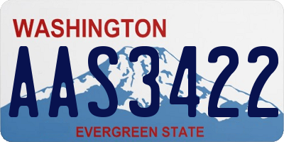 WA license plate AAS3422