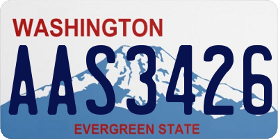 WA license plate AAS3426