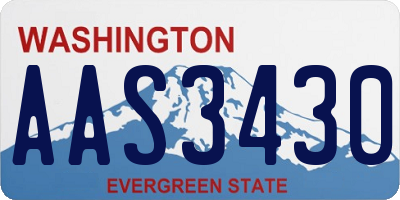 WA license plate AAS3430