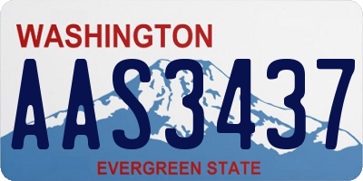 WA license plate AAS3437