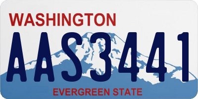 WA license plate AAS3441