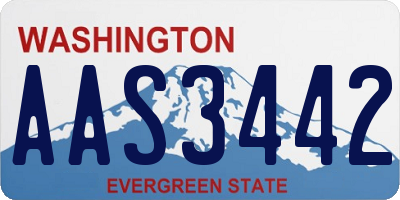 WA license plate AAS3442