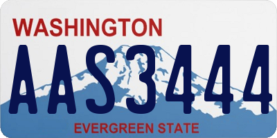 WA license plate AAS3444