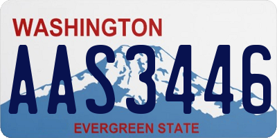 WA license plate AAS3446