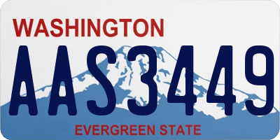 WA license plate AAS3449