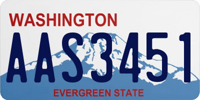 WA license plate AAS3451