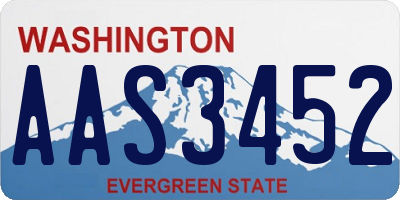 WA license plate AAS3452