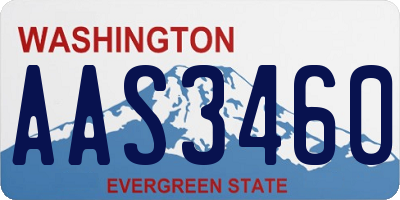 WA license plate AAS3460