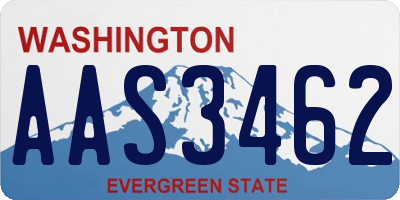 WA license plate AAS3462