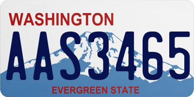 WA license plate AAS3465