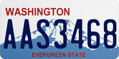 WA license plate AAS3468