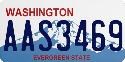 WA license plate AAS3469