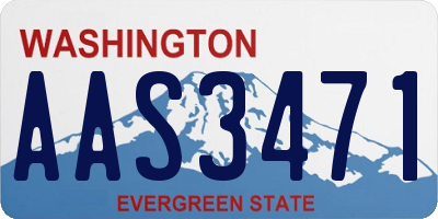 WA license plate AAS3471