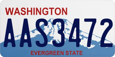 WA license plate AAS3472