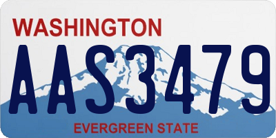 WA license plate AAS3479