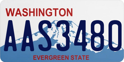 WA license plate AAS3480