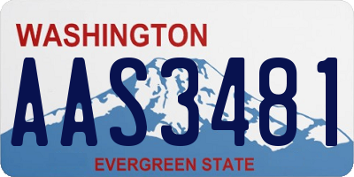WA license plate AAS3481
