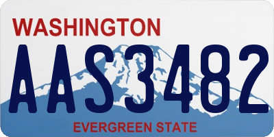 WA license plate AAS3482