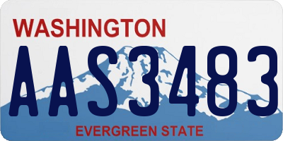 WA license plate AAS3483