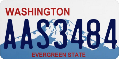 WA license plate AAS3484