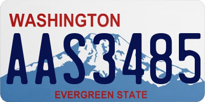 WA license plate AAS3485