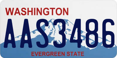 WA license plate AAS3486