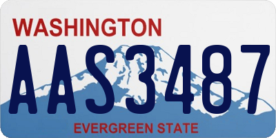 WA license plate AAS3487