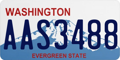 WA license plate AAS3488