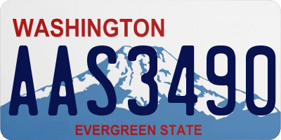 WA license plate AAS3490