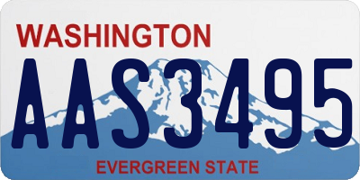 WA license plate AAS3495