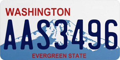 WA license plate AAS3496