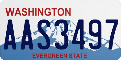 WA license plate AAS3497