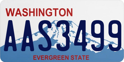 WA license plate AAS3499