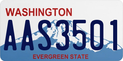 WA license plate AAS3501