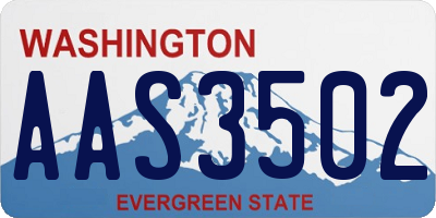 WA license plate AAS3502