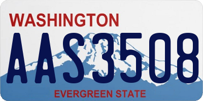WA license plate AAS3508