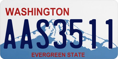 WA license plate AAS3511