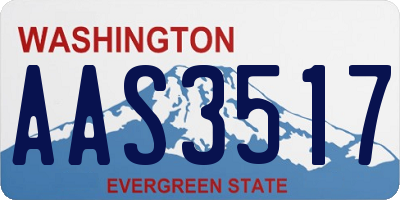 WA license plate AAS3517