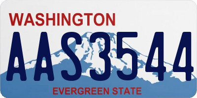 WA license plate AAS3544