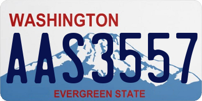 WA license plate AAS3557
