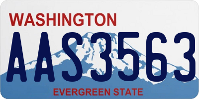 WA license plate AAS3563