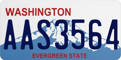 WA license plate AAS3564