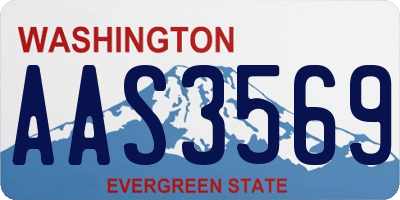 WA license plate AAS3569