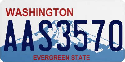 WA license plate AAS3570