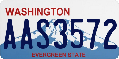 WA license plate AAS3572