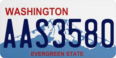 WA license plate AAS3580