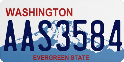 WA license plate AAS3584