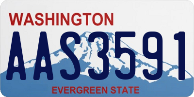 WA license plate AAS3591